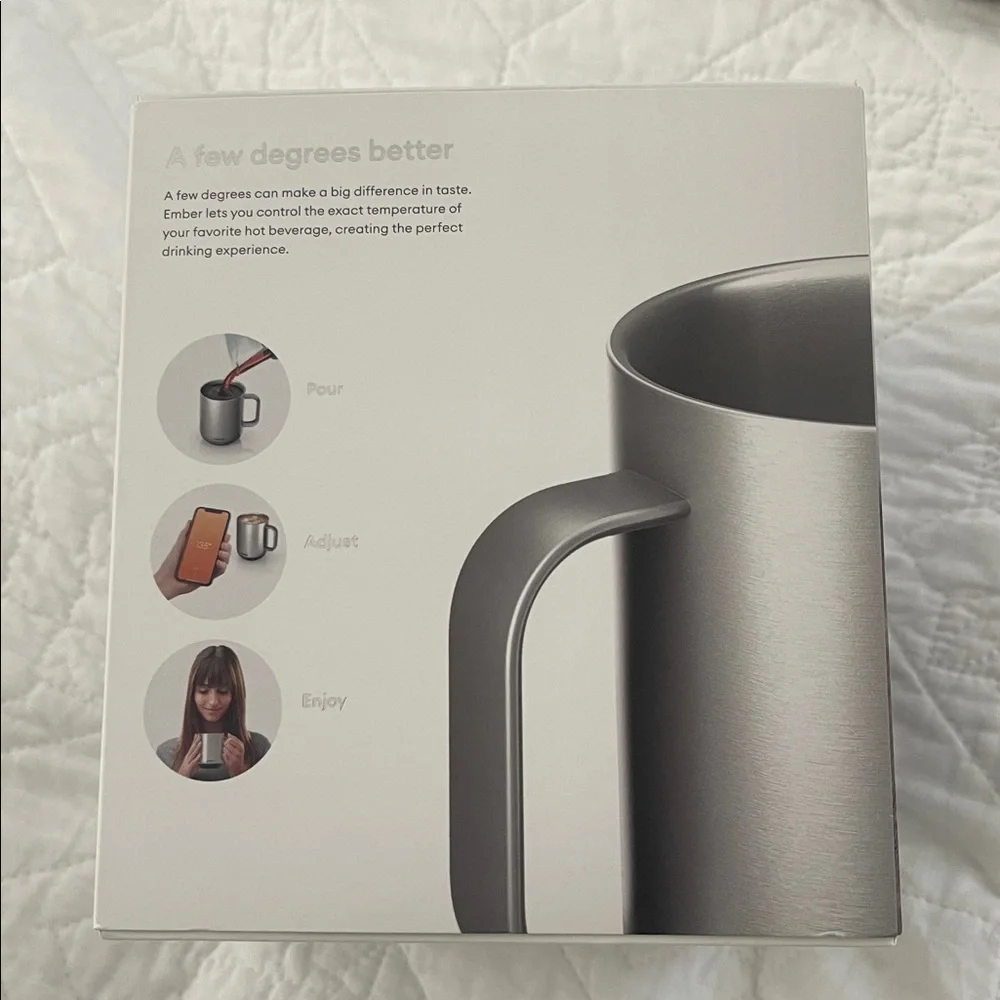 NWT Ember Stainless Steel Temperature Control Mug 10oz